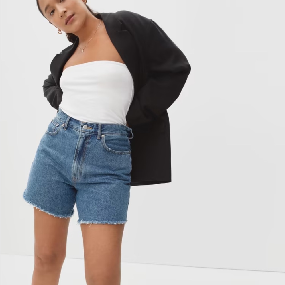 Everlane A-line denim shorts